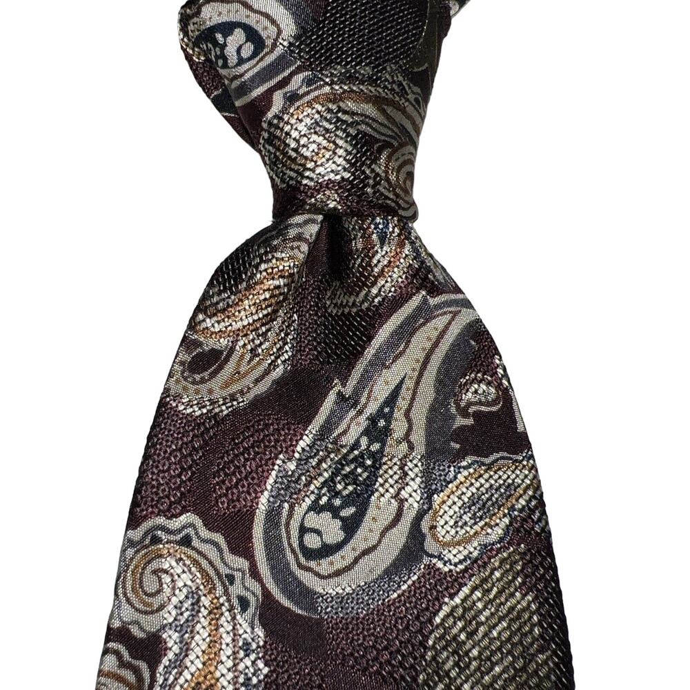 Robert Talbott “Best of Class” Nordstrom Tie Paisley Print On Merlot Background